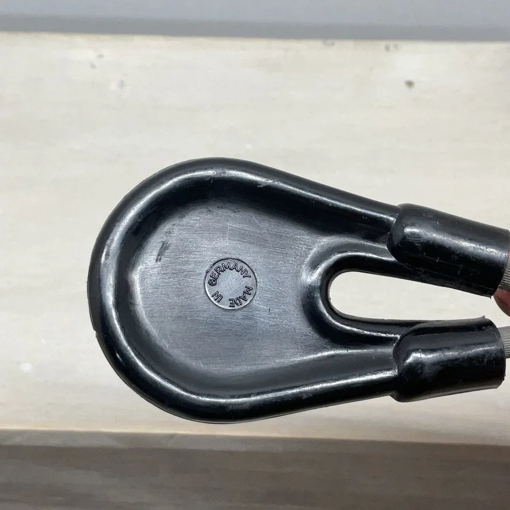 Vintage Made in Germany Handheld V-Shape Knife Sharpener Black Handle 4.25in